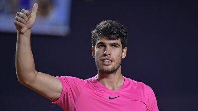 Carlos Alcaraz - Cameron Norrie - Fabio Fognini - Carlos Alcaraz drops set but manages victory against Fabio Fognini to advance into quarter-finals of Rio Open - eurosport.com - Argentina -  Rio De Janeiro