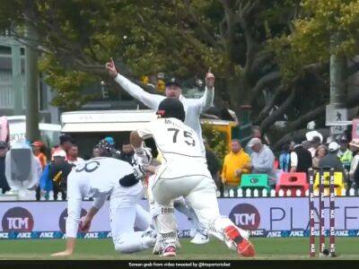 Harry Brook - Daryl Mitchell - Devon Conway - Ollie Pope - Jack Leach - Watch: "What On Earth" - England's Ollie Pope Takes "Unbelieveable" Catch To Dismiss Daryl Mitchell - sports.ndtv.com - New Zealand -  Wellington - county Kane