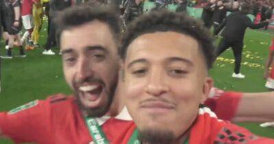 What Jadon Sancho told Bruno Fernandes to do during celebrations in six missed Man United moments