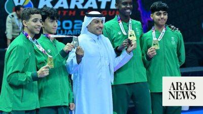 Cristiano Ronaldo - Jake Paul - Tommy Fury - Anderson Talisca - Saudi karate team wins 9 medals in Youth League Championship - arabnews.com - Uae - Saudi Arabia -  Salem