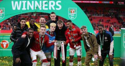 Manchester United player Brandon Williams in cheeky Barcelona dig as stars celebrate Carabao Cup win