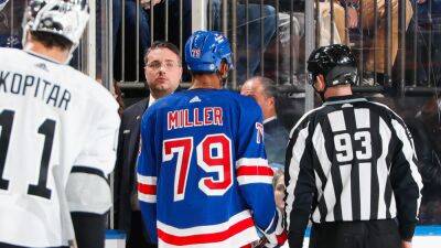 Rangers’ defenseman K’Andre Miller to have disciplinary hearing for spitting on Kings veteran Drew Doughty