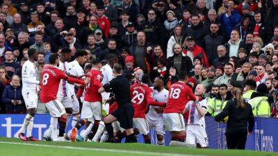 Marcus Rashford - Bruno Fernandes - Will Hughes - Jeffrey Schlupp - Manchester United and Crystal Palace fined for melee during Premier League clash earlier this month - rte.ie - Manchester