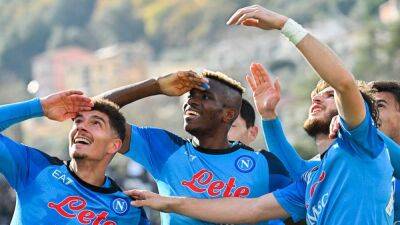 Osimhen’s brace takes Napoli 16 points clear of chasing pack