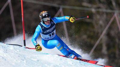 Alpine skiing-Italian Brignone leads after combined first leg