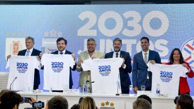 International - Argentina, Chile, Paraguay, Uruguay submit 2030 World Cup bid - rte.ie - Ukraine - Spain - Portugal - Usa - Argentina - Morocco - Saudi Arabia - Chile - Uruguay - Paraguay -  Montevideo - Bolivia
