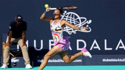 Mubadala Abu Dhabi Open: Qinwen Zheng impresses in victory over Jelena Ostapenko