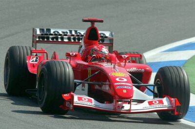 WATCH | Leclerc shows onboard footage driving Schumacher's title-winning F2003