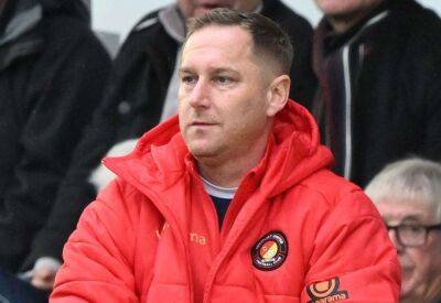 Ebbsfleet United manager Dennis Kutrieb reacts to 2-2 National League South draw at Farnborough