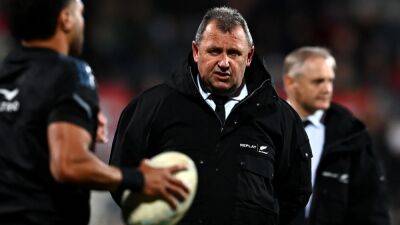 Scott Robertson - Joe Schmidt - Steve Hansen - Ian Foster - All Blacks boss Foster unhappy with New Zealand Rugby announcement timing - rte.ie - Japan - Ireland - New Zealand
