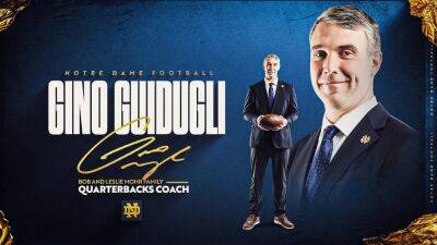 Notre Dame announces hire of QB coach Gino Guidugli, former Cincinnati offensive coordinator