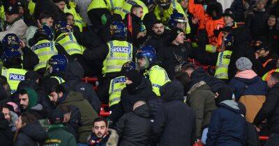 Real Betis fans clash with police in ugly scenes during Manchester United's Europa League win