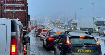 Driver stuck in snow for five hours on M62 spent 'horrific' night shivering in her car