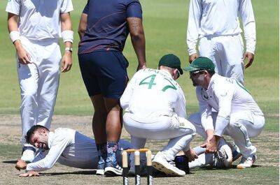Maharaj set for surgery, lengthy layoff after Achilles rupture during Proteas' Windies rout