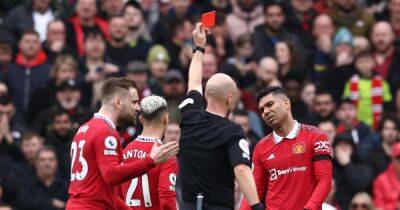 Which games will Casemiro miss after red card in Manchester United vs Southampton