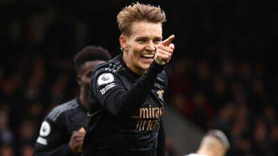 Martin Odegaard - Gabriel Jesus - Gabriel Martinelli - Bernd Leno - Leandro Trossard - Ad A - Fulham 0-3 Arsenal: Gunners cruise to win to cement place at top of table as Leandro Trossard makes history - eurosport.com - Manchester - Belgium - Brazil -  Lisbon