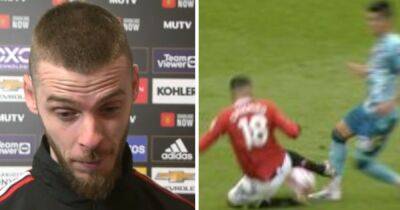 Manchester United's David de Gea gives verdict on Casemiro red card after controversial referee decision
