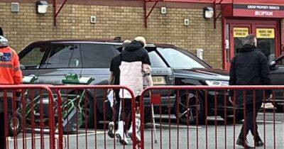 Alejandro Garnacho leaves Old Trafford on crutches after Manchester United draw vs Southampton