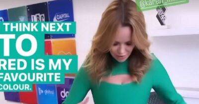 Amanda Holden 'not worried about cleavage' as she shows off incredible figure in bodycon peephole dress