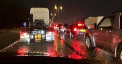 Traffic at standstill on M60 near Oldham following crash