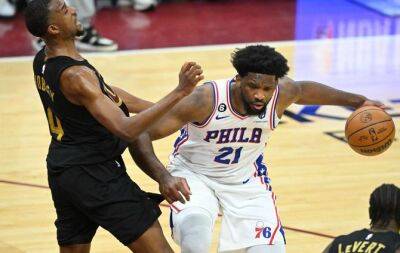 James Harden - Tyrese Maxey - Jayson Tatum - Jaylen Brown - Evan Mobley - Embiid gives 76ers sixth straight win with victory in Cleveland - beinsports.com -  Boston - county Cleveland - county Cavalier -  Minneapolis