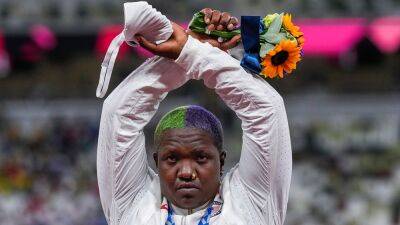 Raven Saunders, US silver medalist who put up 'X' gesture after win, suspended for missed doping tests
