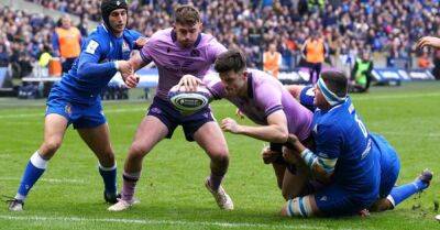 Huw Jones - Finn Russell - Tommaso Allan - Kinghorn reigns at Murrayfield with hat-trick over Italy - breakingnews.ie - Italy - Scotland - county Blair