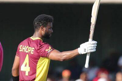 Classy Shai Hope ton drives West Indies to tall total in East London