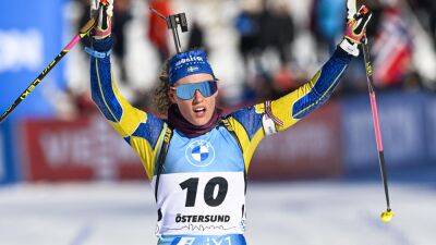 Hanna Oeberg ends season on high with second World Cup win, Julia Simon takes small globe
