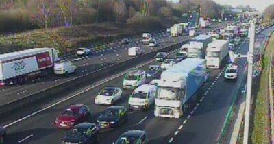 LIVE: M62 traffic building as lanes closed after crash - latest updates