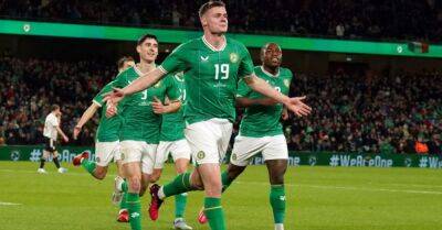 Evan Ferguson strikes on first international start as Ireland edge Latvia