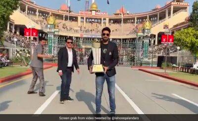 Watch: Haris Rauf Takes Pakistan Super League Trophy To Wagah Border. Indian Flag Can't Be Missed