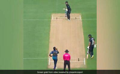 Dasun Shanaka - Eden Park - Angelo Mathews - Finn Allen - New Zealand vs Sri Lanka - Watch: Ball Hits Stumps In Full Speed, Kiwi Batter Still Survives - sports.ndtv.com - New Zealand - India - Sri Lanka