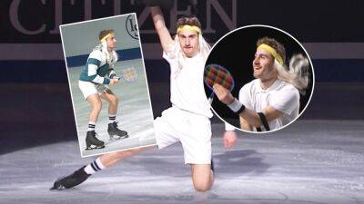 Borg or Agassi? Matteo Rizzo imitates tennis player in wild figure skating routine - 'What a personality!'