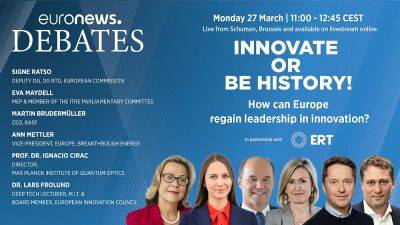 Euronews Debates: How can Europe regain pole position in innovation?