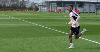 Manchester United forward Marcus Rashford returns to training