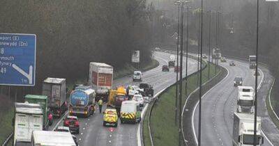 Live updates as M4 multi-vehicle crash causes delays with three lanes shut near Coldra