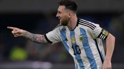 Lionel Messi - Cristiano Ronaldo - Sergio Aguero - Nicolas Gonzalez - Messi scores 100th Argentina goal in Curacao romp - guardian.ng - Qatar - France - Croatia - Portugal - Argentina - Iran -  Santiago