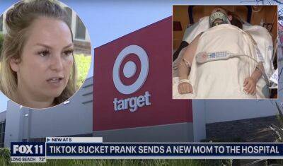 TikTok Bucket Challenge Gone Wrong Sends Innocent New Mom To Hospital As Cops Search For Pranksters - perezhilton.com - Los Angeles -  Los Angeles - state California