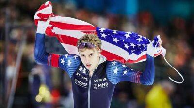 American Jordan Stolz becomes youngest world champion in speed skating history