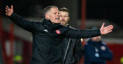 Hamilton Accies - John Rankin - Hamilton Accies boss denies 'wasted opportunity' as they're held by 10-man Arbroath - dailyrecord.co.uk