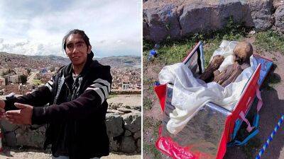 "She is like my spiritual girlfriend": Peru police find pre-Hispanic mummy in ex-delivery man's bag - euronews.com - Peru -  Lima