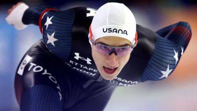 Jordan Stolz becomes first man to win three individual golds at a speed skating worlds