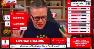 Mortified Man United YouTuber sees Rangers are 's***' taunt come back to haunt him after Anfield annihilation