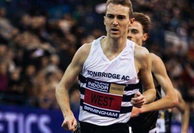 Tonbridge AC runner James West from Thanet comes eighth in the 3,000m race at the European Athletics Indoor Championships in Istanbul, Turkey