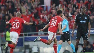 Benfica complete rout of Brugge to reach the last eight of the Champions League