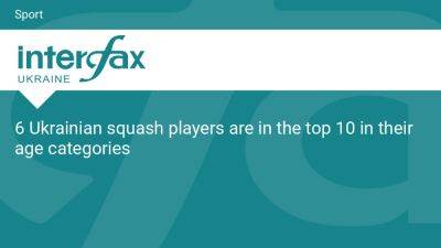 6 Ukrainian squash players are in the top 10 in their age categories
