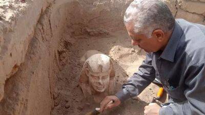 Egyptian archaeologists unearth incredible smiling sphinx of Roman emperor - euronews.com - Egypt -  Paris