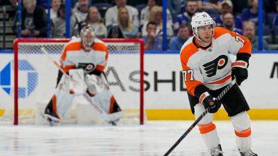 Flyers’ Tony DeAngelo ejected for spearing Lightning’s Corey Perry in the groin, to face disciplinary hearing