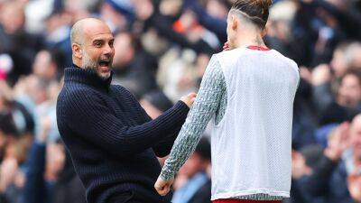 Kostas Tsimikas praised for not pushing Pep Guardiola after Manchester City boss celebrates in face of Liverpool man